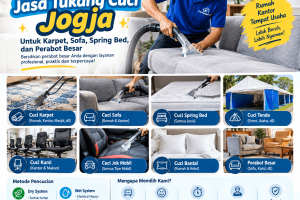 Jasa Tukang Cuci Jogja untuk Karpet, Sofa, Spring Bed, dan Perabot Besar